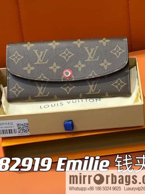 [Original single boutique] M82919 monogram red, flip wallet series Emilie wallet m82919 m82920