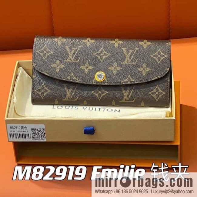 [Original single boutique] M82919 monogram yellow, flip wallet series Emilie wallet m82919 m82920