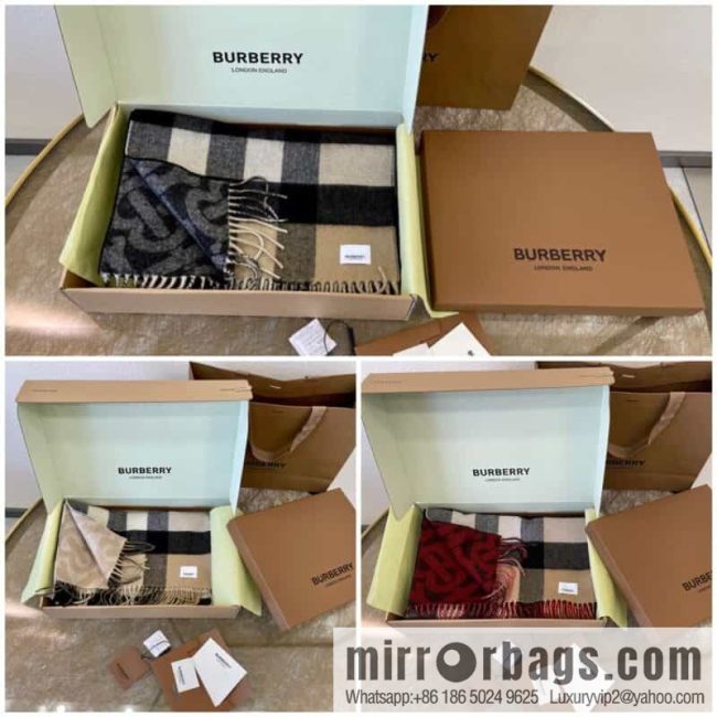 Burberry Jacquard Worsted Cashmere Scarf