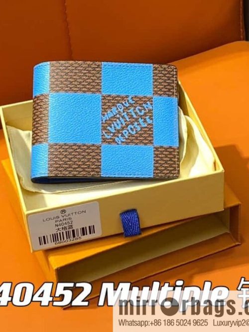 [Original single boutique] M40452 blue large plaid suit wallet series Multiple wallets
