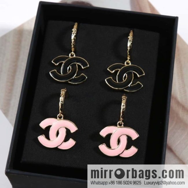 ☀️New ☑️ chanel c2 double c oil drop earrings earrings ☀️