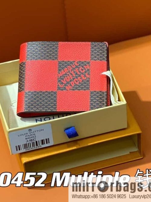 [Original single boutique] M40452 red plaid suit wallet series Multiple wallets