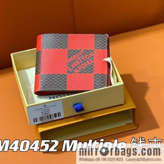 [Original single boutique] M40452 red plaid suit wallet series Multiple wallets