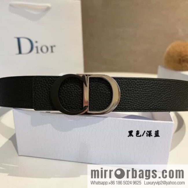 DIOR Dior, first layer cowhide belt, body double-sided CD belt - Image 6