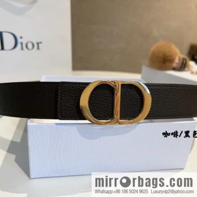 DIOR Dior, first layer cowhide belt, body double-sided CD belt - Image 7