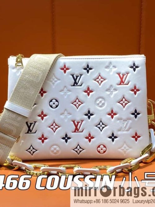 [Original single boutique] M23466 white, full leather chain bag series COUSSIN small handbag
