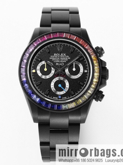 IPK carbon black steel emperor Rolex ROLEX modified Daytona 7750 multi-function mechanical movement watch