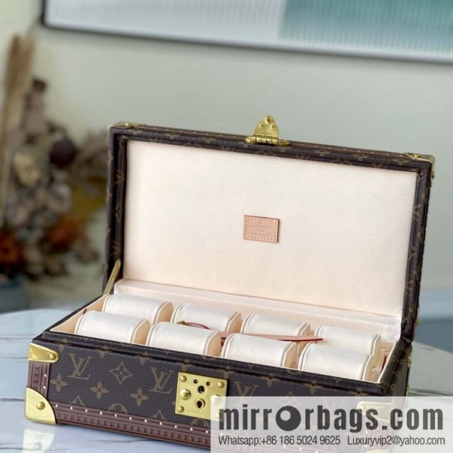 M47641 monogram/apricot COFFRET 8 MONTRES case