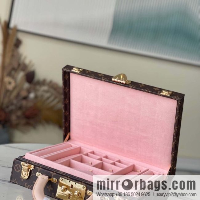 M20076 pink Monogram Jewelry Box