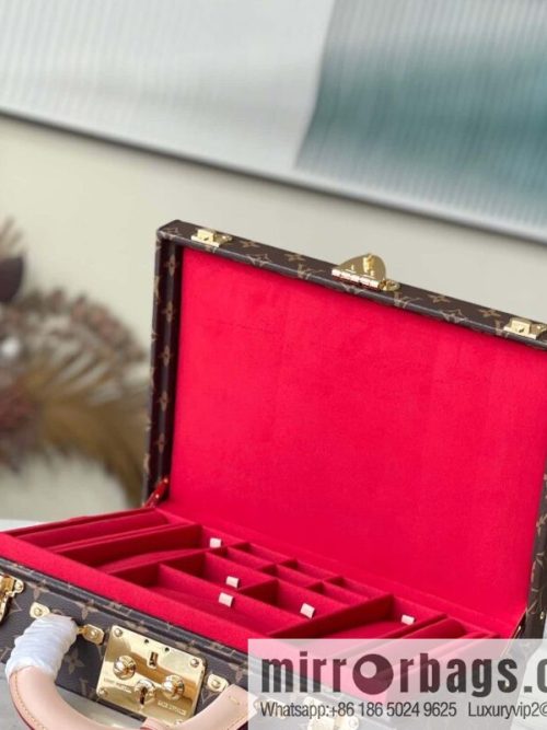 M20076 Red Monogram Jewelry Box