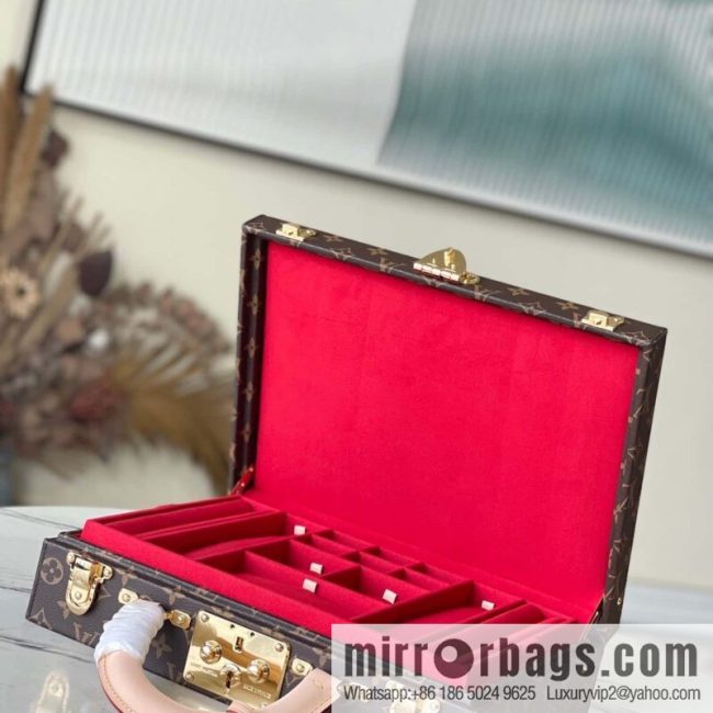 M20076 Red Monogram Jewelry Box