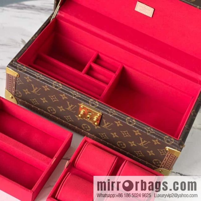 💗 M20209 Presbyopia Red Li, Multifunctional Storage Box MCoffret Accessoires Hard Case