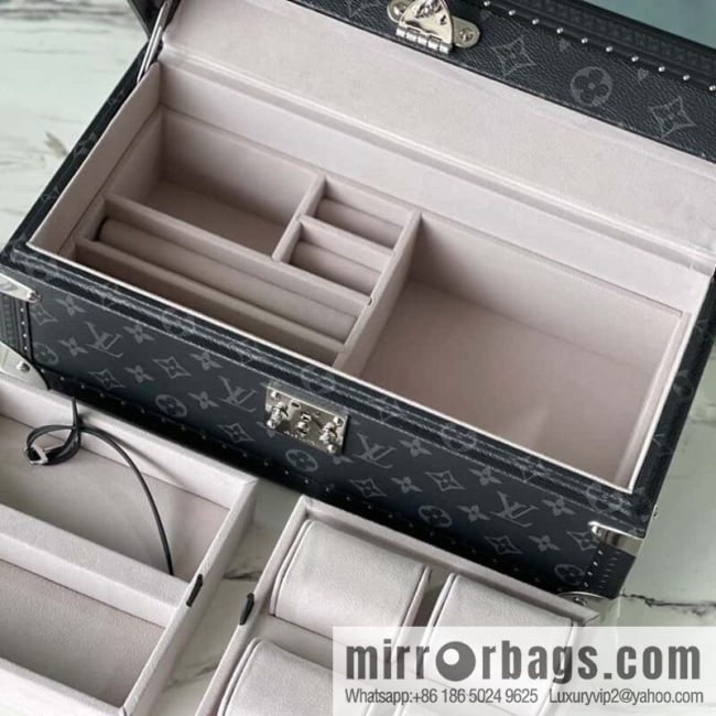 M20209 Black Flower Ash, Multifunctional Storage Box MCoffret Accessoires Hard Box