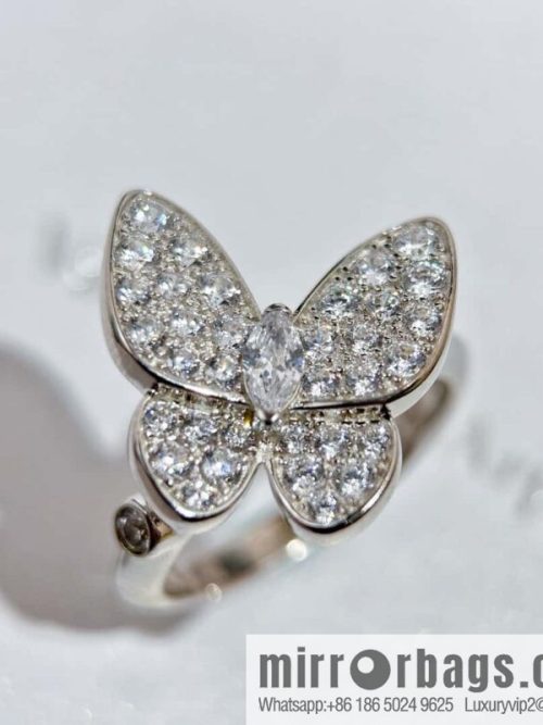 ❗️New ❗️ ☀️ Original ☀️ Van Cleef & Arpels Two Butterfly Diamond Butterfly Necklace, Earrings, Ring ☀