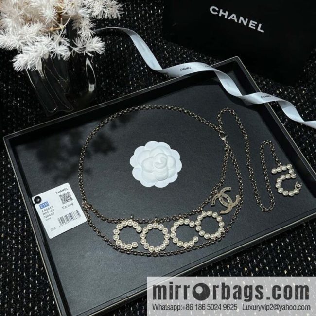 ☀️New ☑️ Chanel COCO pearl waist chain belt