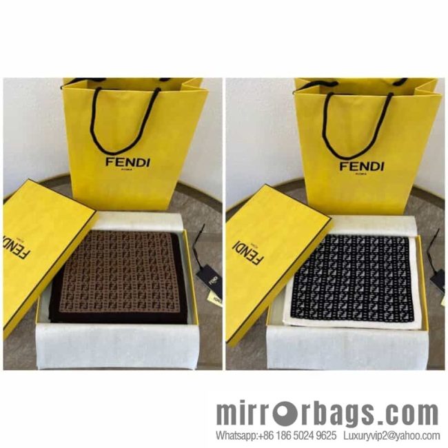 FENDI Fendi FF miniature pattern new knitted wool scarf