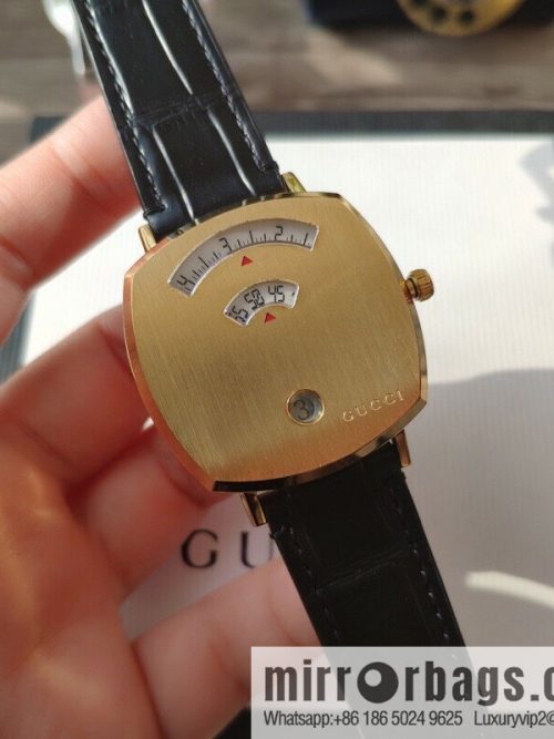 Gucci GUCCl\'s latest 316L stainless steel calfskin strap watch