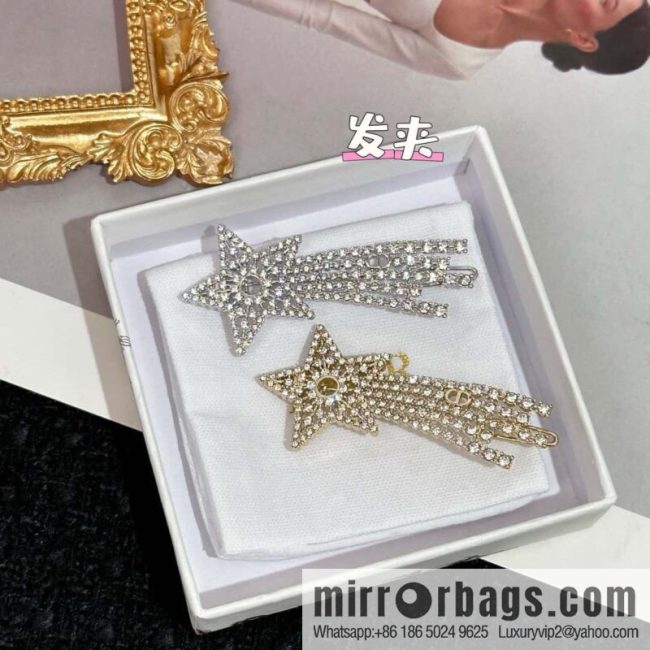 New ☑️ DIOR Dior full diamond pentagram comet hairpin hairpin