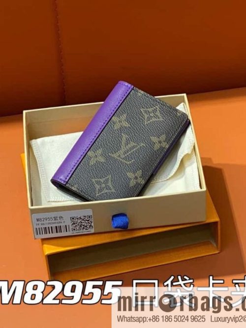[Original single boutique] M82955 monogram purple, card holder wallet series, this Coin card holder, pocket card holder