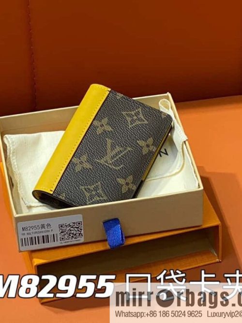 [Original single boutique] M82955 monogram yellow, card holder wallet series, this Coin card holder, pocket card holder