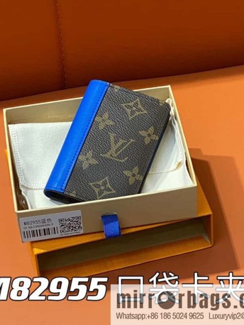 [Original single boutique] M82955 monogram blue card holder wallet series, this Coin card holder, pocket card holder