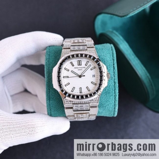 PP Patek. Philippe Nautilus Gypsy Edition Customized Original 324 Movement Watch