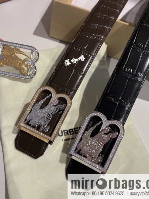 BURBERRY Burberry, stainless steel B-shaped war horse inlaid with metal buckle 3.5cm