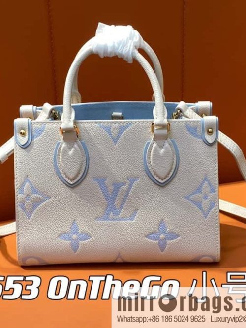 [Original order boutique] M45653 blueberry milk M46833 M46569 full leather square bag series, this OnTheGo small handbag.