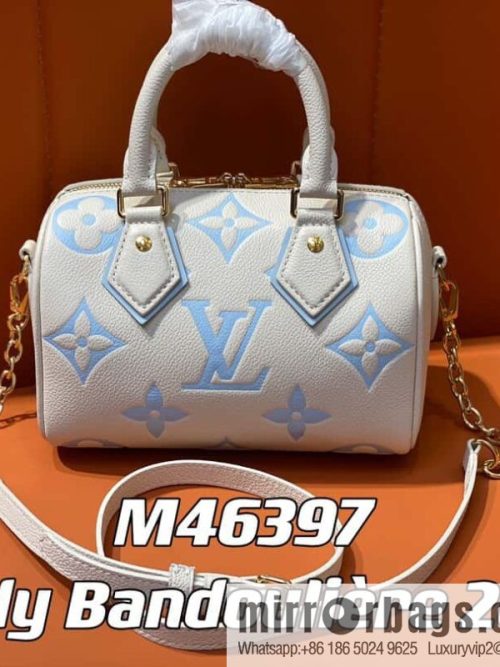 [Original single boutique] M46397 blueberry milk, full leather speedy pillow bag series Speedy Bandoulière 20 handbag
