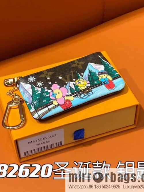 [Original order boutique] M82620 Christmas model, key bag wallet series, key bag 2023 Christmas M62650 82620 silk screen