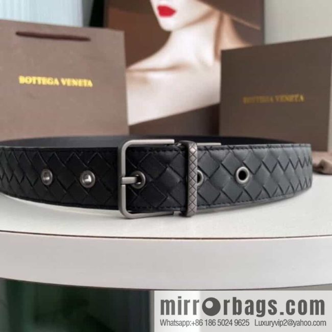 Bottega. Venta High Recognition Men\'s Woven Belt 3.5cm - Image 4