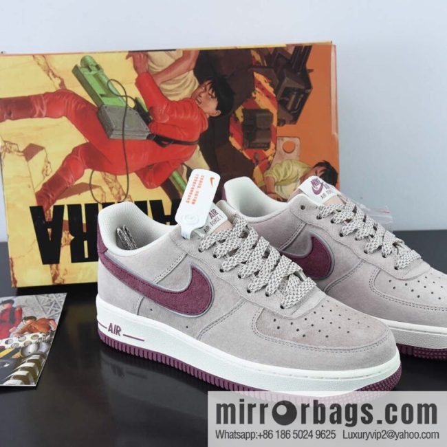 AKIRA × Nike Air Force 1 Low \'07 Jujube Unisex same sneakers color scheme Item number: KT0036-088