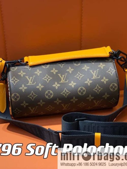 [Original order boutique] M46796 monogram cylinder bag men\'s bag series, this Soft Polochon small handbag