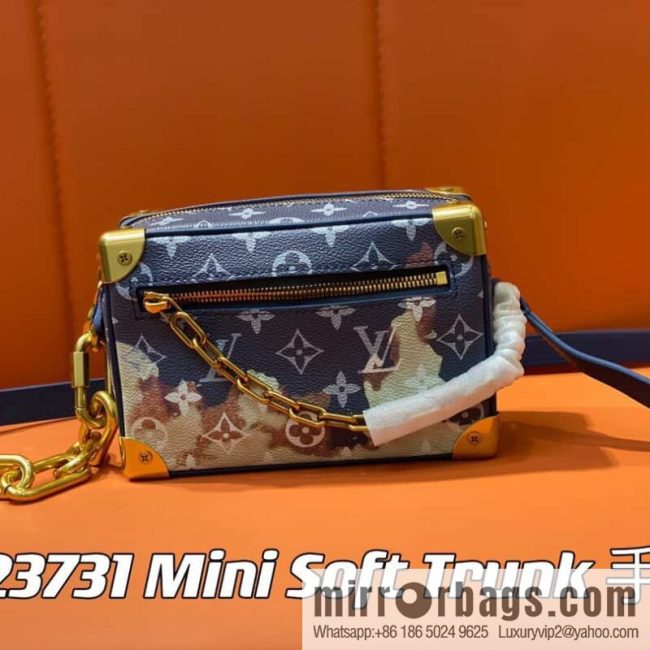 [Original order boutique] M23731 blue flame, box box series M44480 This Mini Soft Trunk handbag