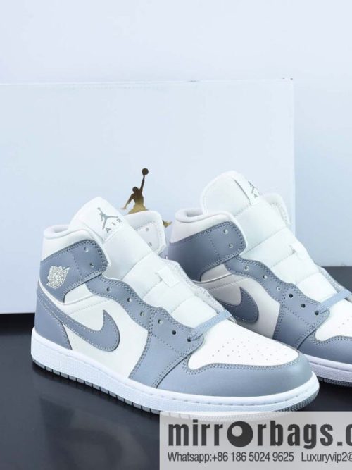 Air Jordan 1 Mid Gray and White Small Dior 2.0 Middle Series Item Number: BQ6472-115