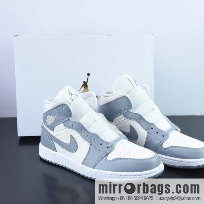 Air Jordan 1 Mid Gray and White Small Dior 2.0 Middle Series Item Number: BQ6472-115