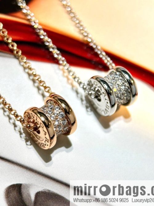 ☀️BVLGARI B. ZERO1 Full Diamond Small Waist Mini Size Necklace