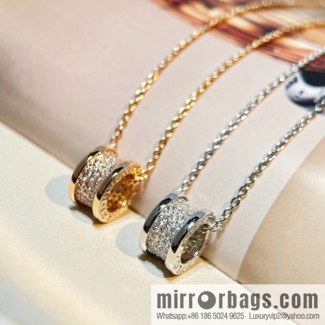 ☀️BVLGARI B. ZERO1 Full Diamond Small Waist Large Necklace