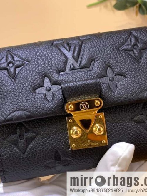 [Metis short wallet - all steel hardware] M80880 black (embossed) M80880 MÉTIS short wallet