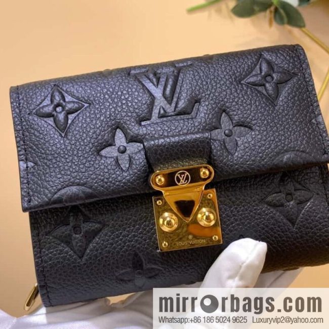[Metis short wallet - all steel hardware] M80880 black (embossed) M80880 MÉTIS short wallet