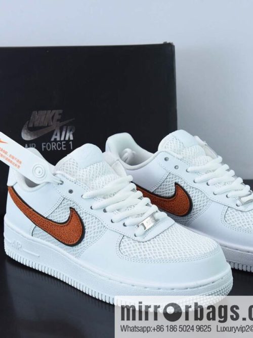 Air Force 1 \'07 Low \"White/Red/Space Silver\" Air Force One Classic \"leather (fabric) white mesh\" low-top casual shoes DZ5228-100