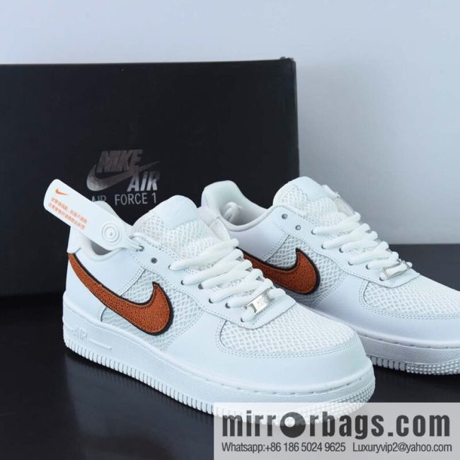 Air Force 1 \'07 Low \"White/Red/Space Silver\" Air Force One Classic \"leather (fabric) white mesh\" low-top casual shoes DZ5228-100