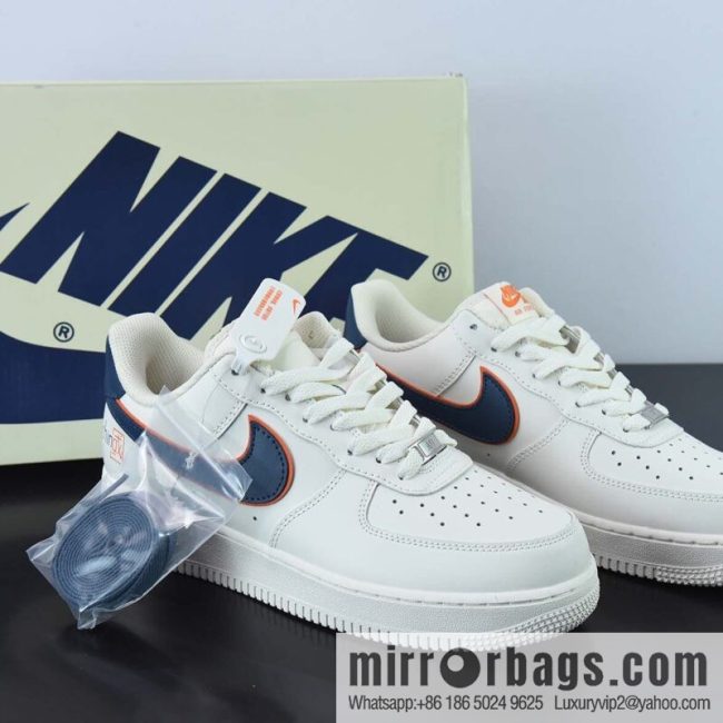 Air Force 1 \'07 Low \"China\" Air Force One Beige White Navy Blue Orange China \"Low Top Casual Board Shoes BS8871-101