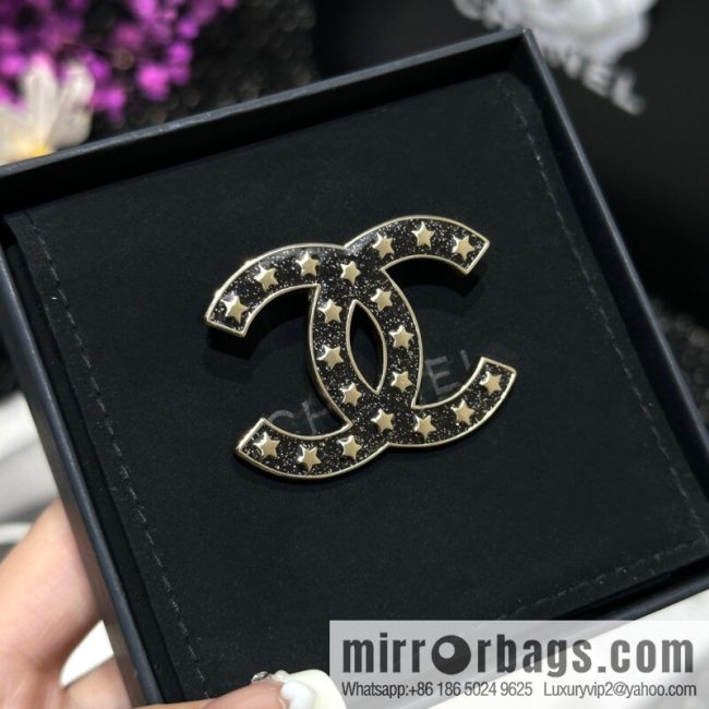☀️New ☑️ Chanel Double C Pentagram ⭐ Star Brooch