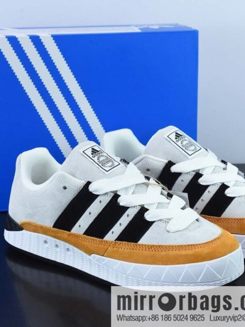 Human Made x Adimatic Low \"Bright Orange\" Matic Series Shark Bread Flip Light Grey Black Orange \"Low Top Casual Board Shoes HP9916