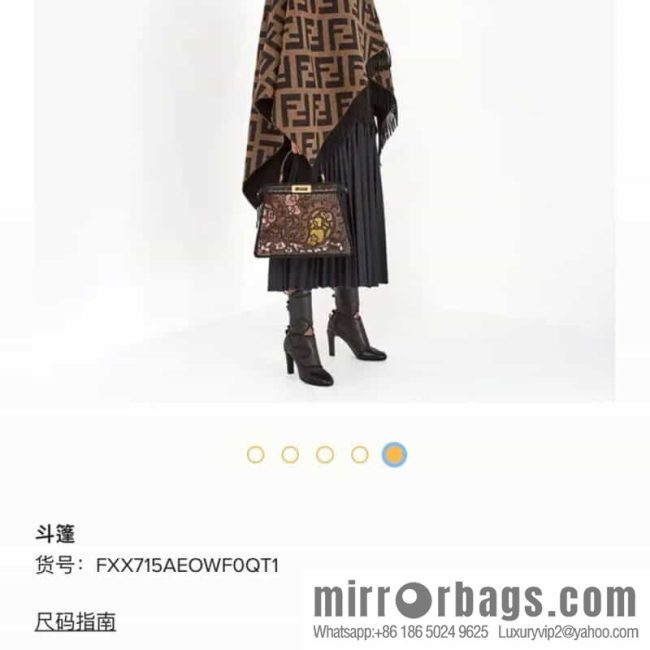 Fendi 51% wool 49% cashmere cloak on both sides FXX715AEOWF0QT1 - Image 5