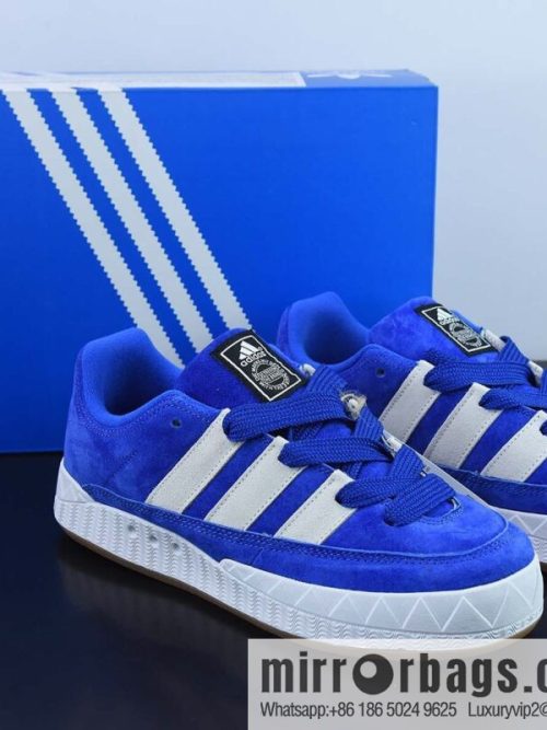 Human Made x Adimatic Low \"Bright Orange\" Matic Series Shark Bread Flip White Dark Blue \"Low Top Casual Board Shoes GX1828