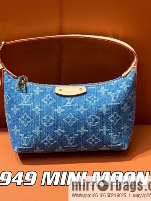 [Original order boutique] M82949 blue denim, denim mini moon bag MINI MOON handbag