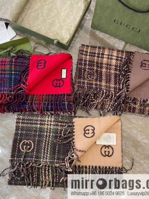 GUCCI Gucci GG logo latest double-sided scarf 643208