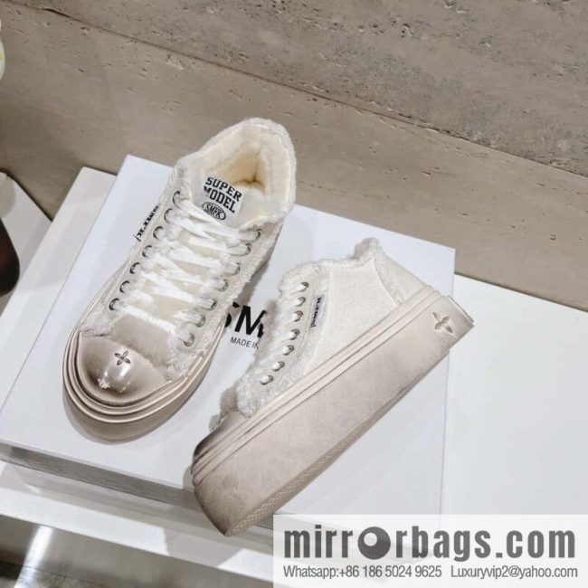 🐰🐰(Top version) Old polish 23s-SMFK Guochao Tide\'s latest popular cross flower, skateboard shoes, platform, casual, canvas shoes